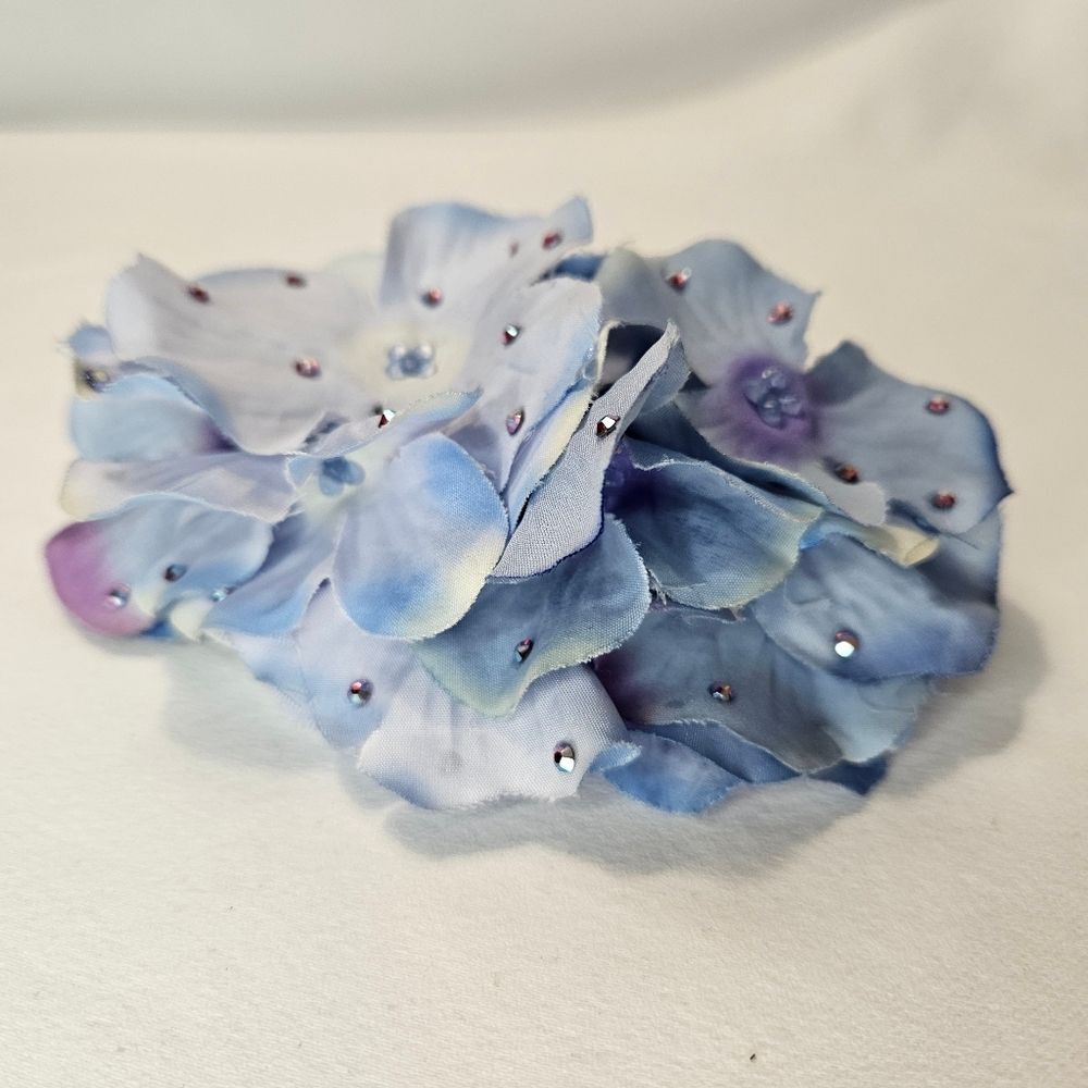 Blue Hydrangea Hair Accessory - Picture 3 of 4